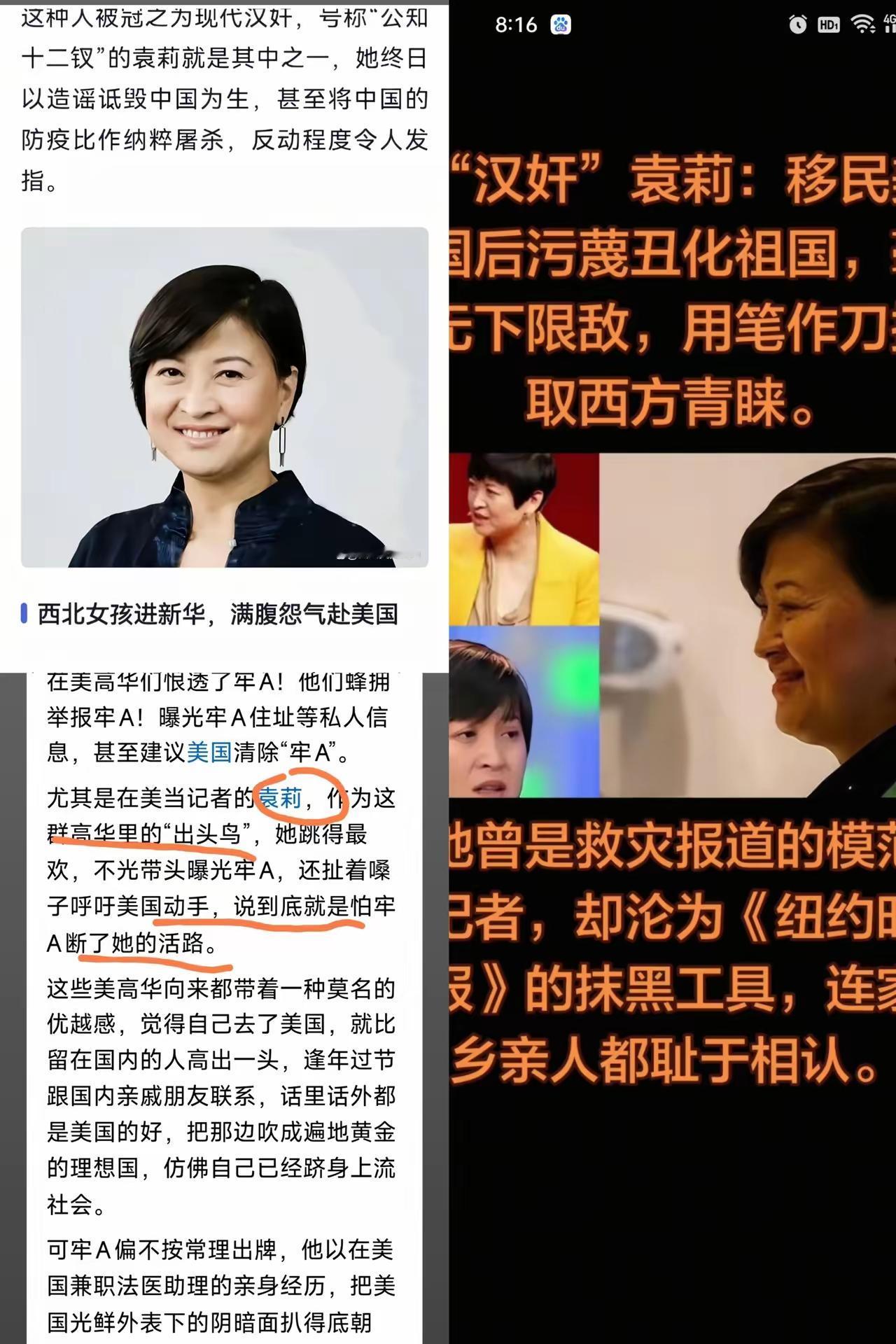 果然哪朝哪代都出这种汉奸！《纽约时报》的大记者袁莉差点把牢a给害了，这个人直接