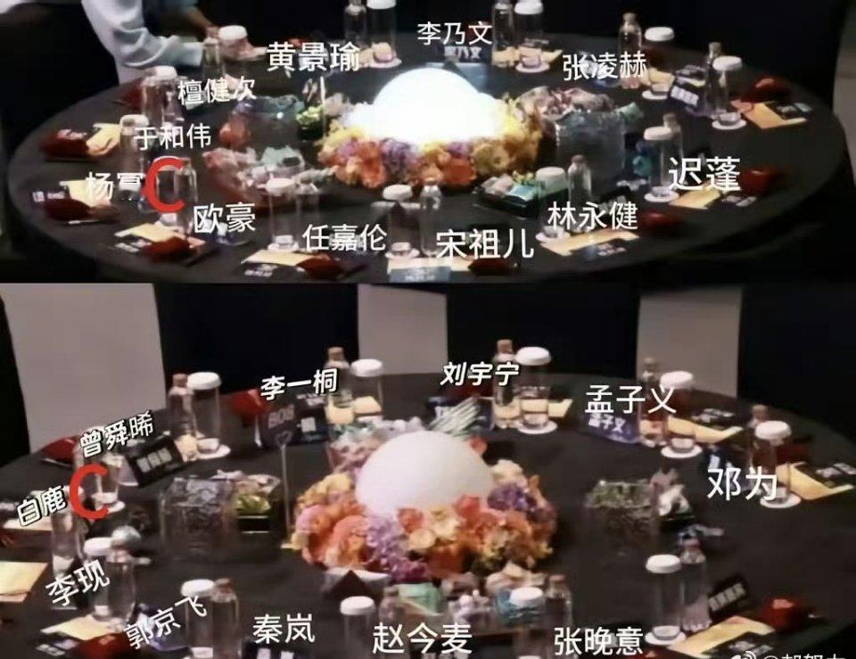爱奇艺尖叫之夜是会安排座位的，两张主桌C位分别是白鹿和杨幂，作为两位顶流女演员、