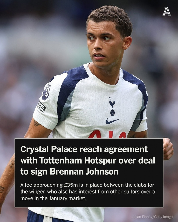 #曝约翰逊加盟水晶宫达协议#据名记奥恩斯坦报道，水晶宫已经与热刺达成协议，以近