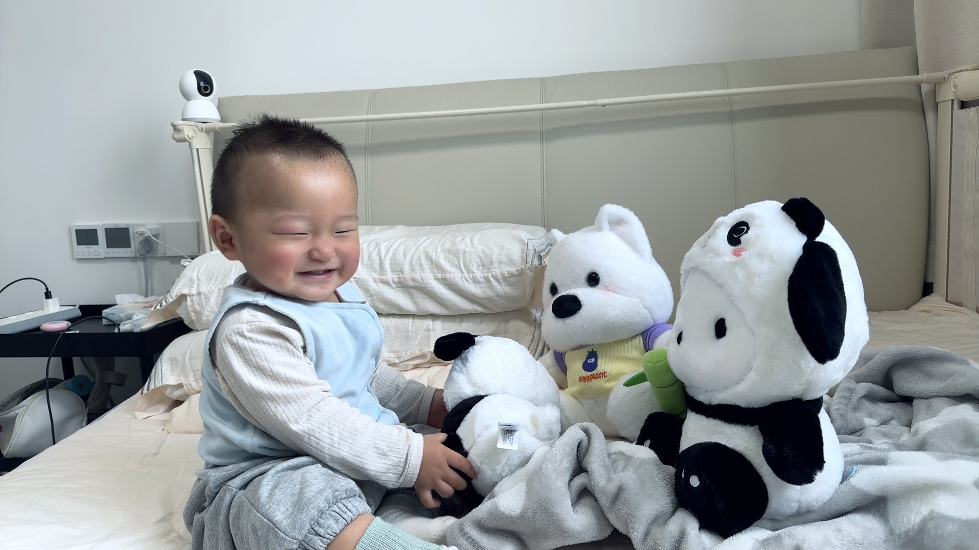 想我干儿子啦，最近小家伙也是流感刚好。