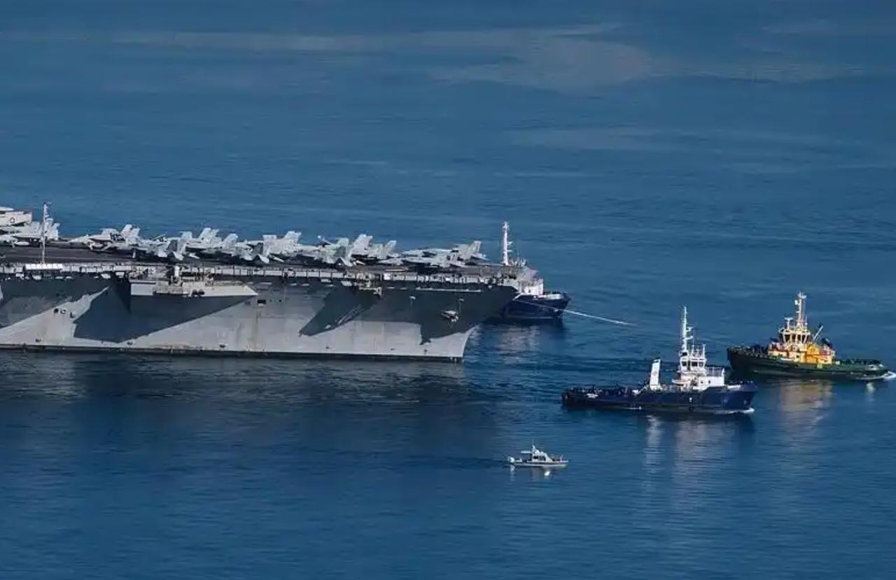 福特号传来的好消息：1、福特号撤离红海，去希腊维修补给。2、福特号洗衣房