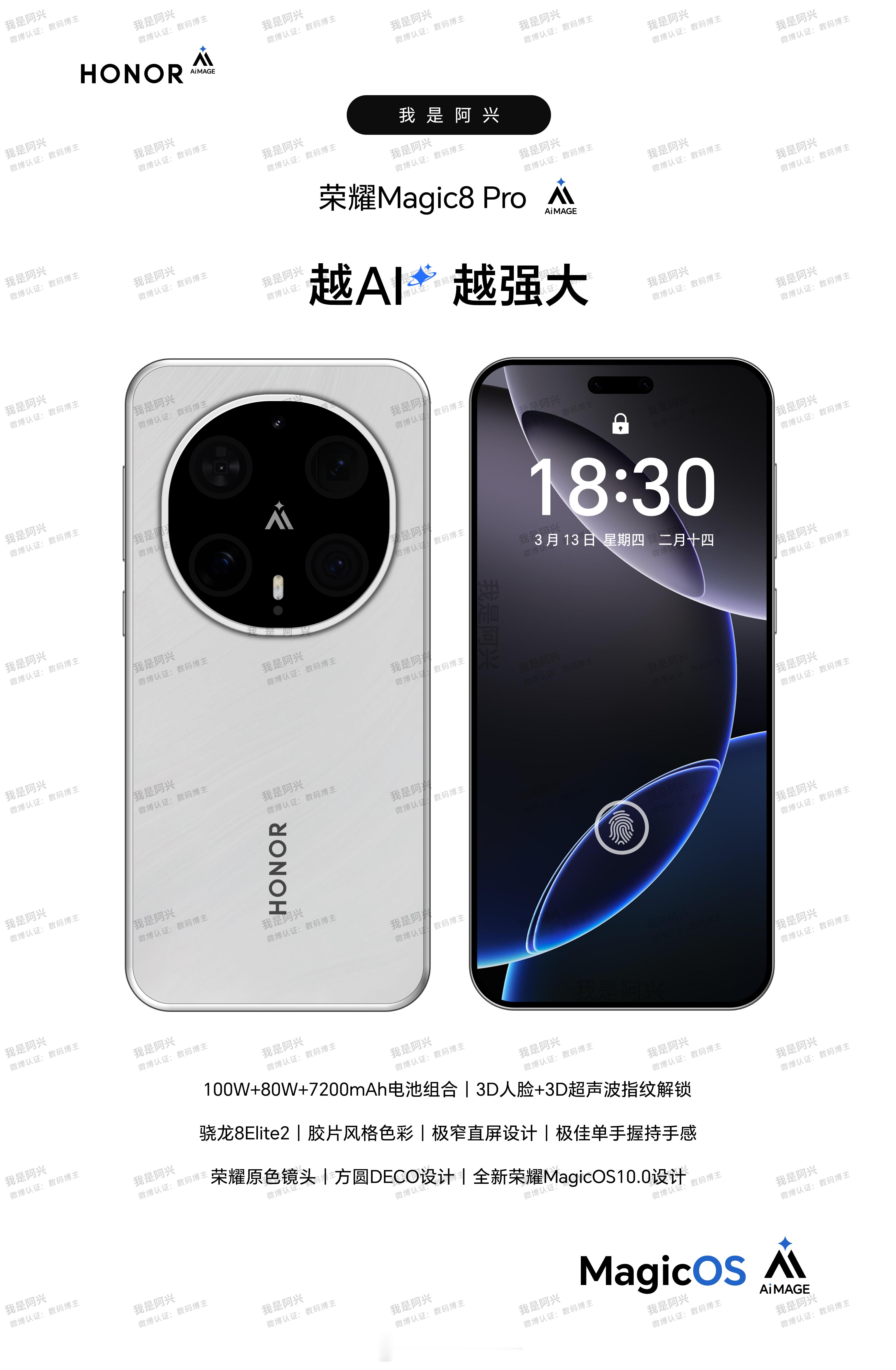 荣耀Magic8Pro的影像这样？主摄OV50Q长焦HP9？​​​