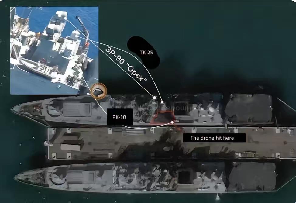 俄罗斯黑海舰队一夜废了半条命，5艘舰艇被命中，谢斯哈里斯石油码头：7个泊位毁6个