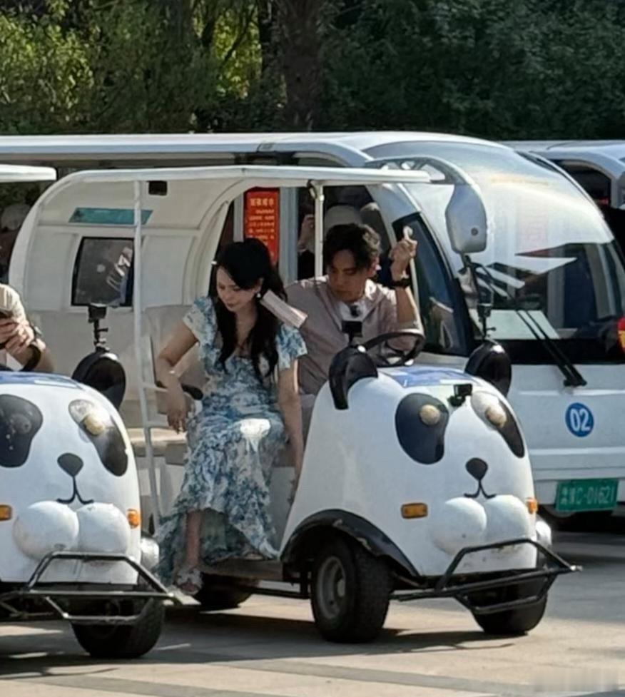 58岁伊能静和老公秦昊在洛阳植物园游玩被偶遇，她穿了一件价值2500元的碎花裙子