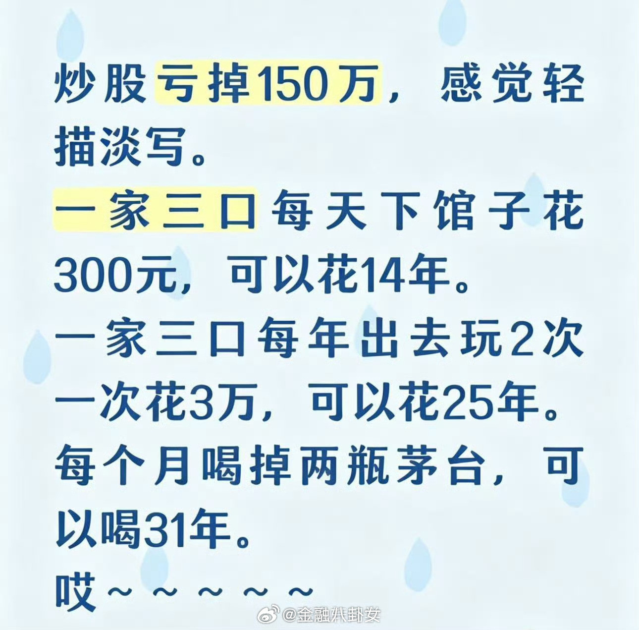 炒股不能对钱没有概念[并不简单]​​​