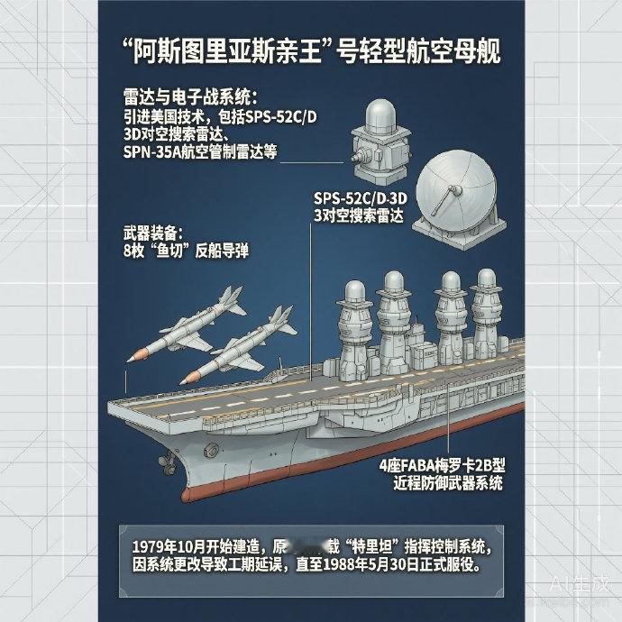 军事ai新视野西班牙“阿斯图里亚斯亲王”号航空母舰“阿斯图里亚斯亲王”号航空母