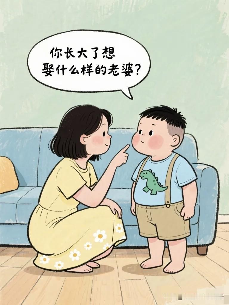 搞笑漫画：姐姐问弟弟：“你长大了想娶什么样的老婆？”弟弟认真想了想：“要温柔的