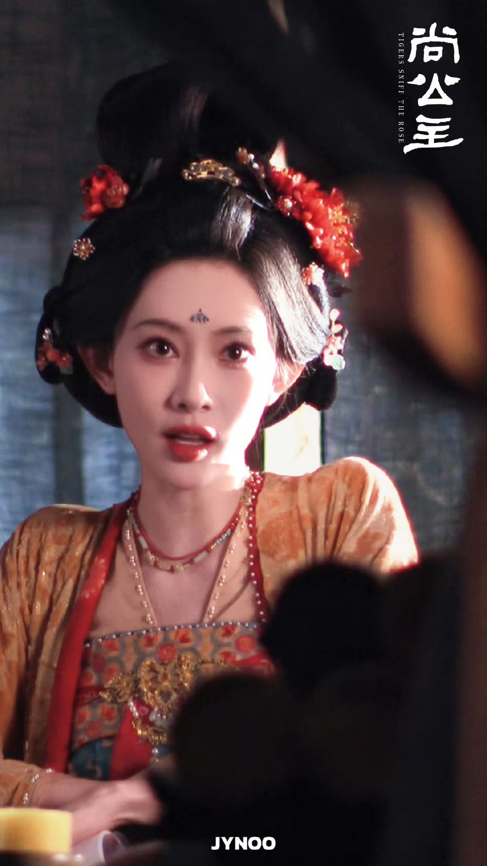 孟子义尚公主路透🈶好喜欢终于穿这种唐代的衣服了，发型也好看人间富贵花​