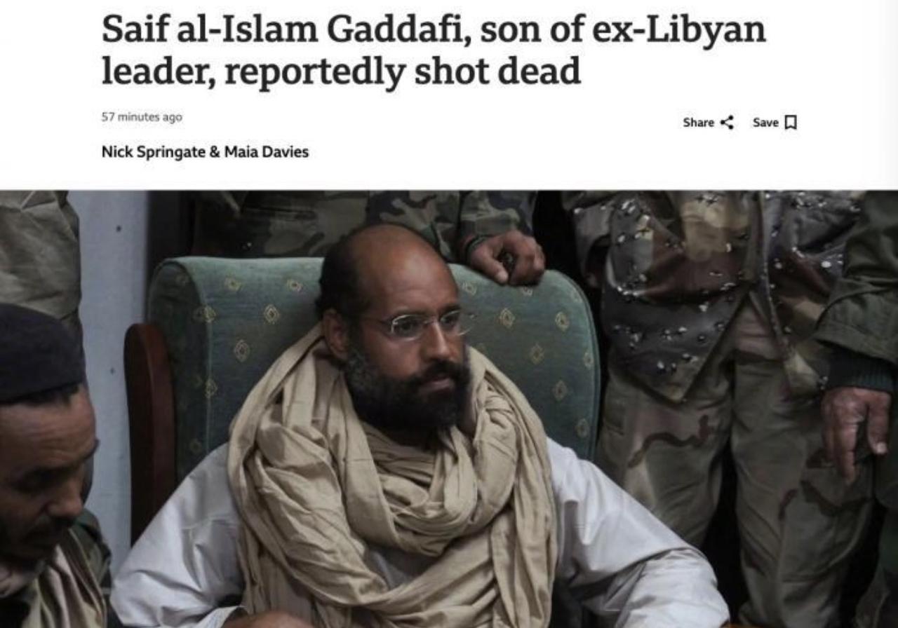 卡扎菲的次子赛义夫遇刺身亡，和他爹一样也算是个枭雄，政治生涯也很坎坷！卡扎菲