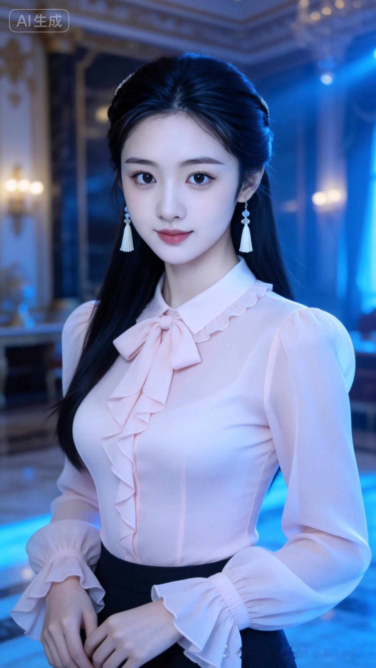 这姑娘打扮得真精致，祝幸福快乐！