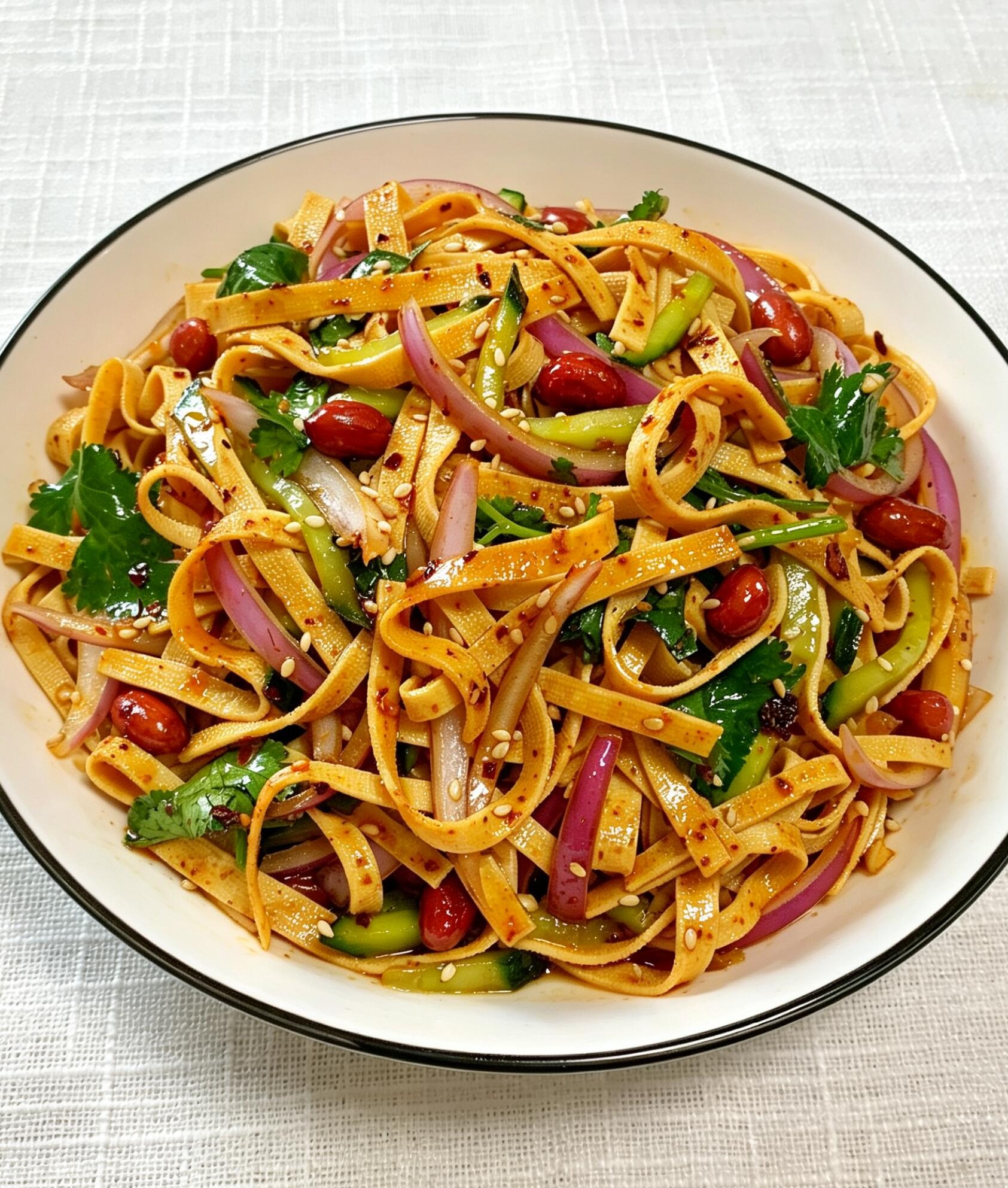 凉拌千张丝✨清爽解腻，零失败家常小凉菜夏天就馋这口清爽口！凉拌千张丝真的太适配