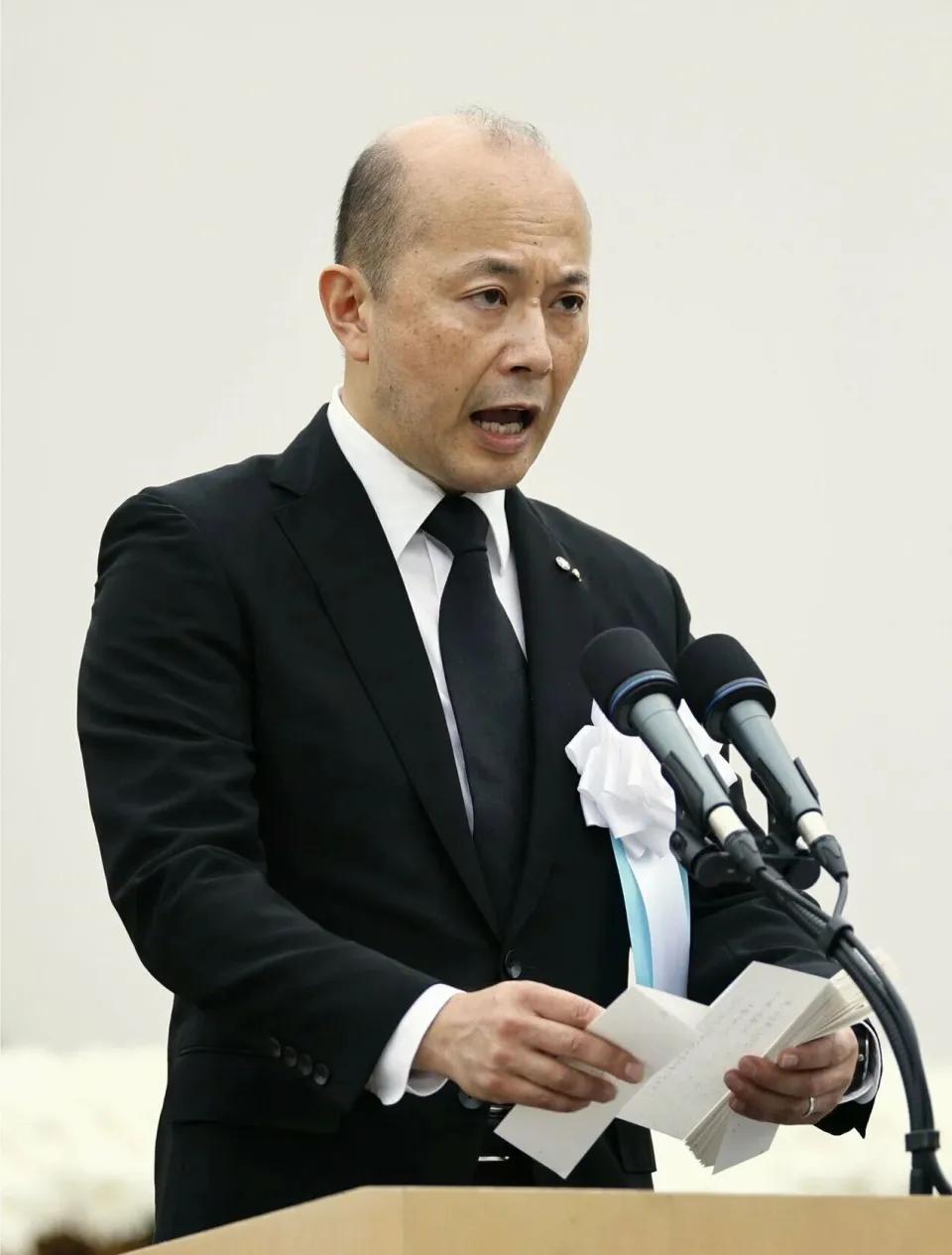 8月9日，长崎市长铃木史朗在原爆81周年纪念仪式上发表和平宣言，罕见明确指出——