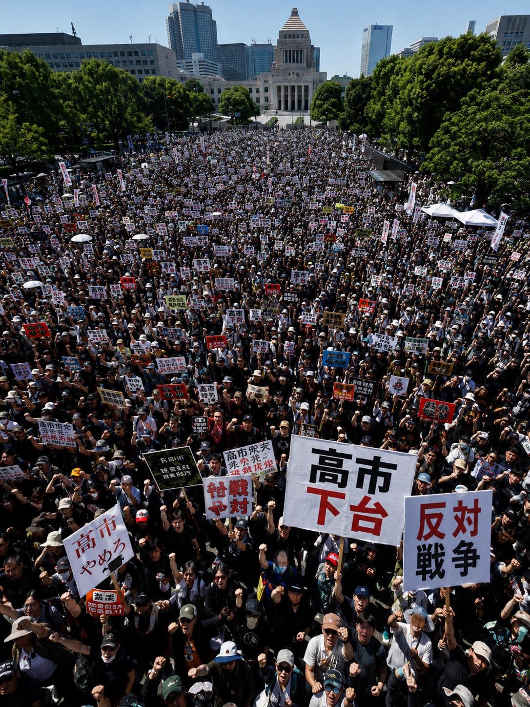 “高市下台！反对战争！”刷到这条视频的时候我正在吃早饭，筷子悬在半空。2万5
