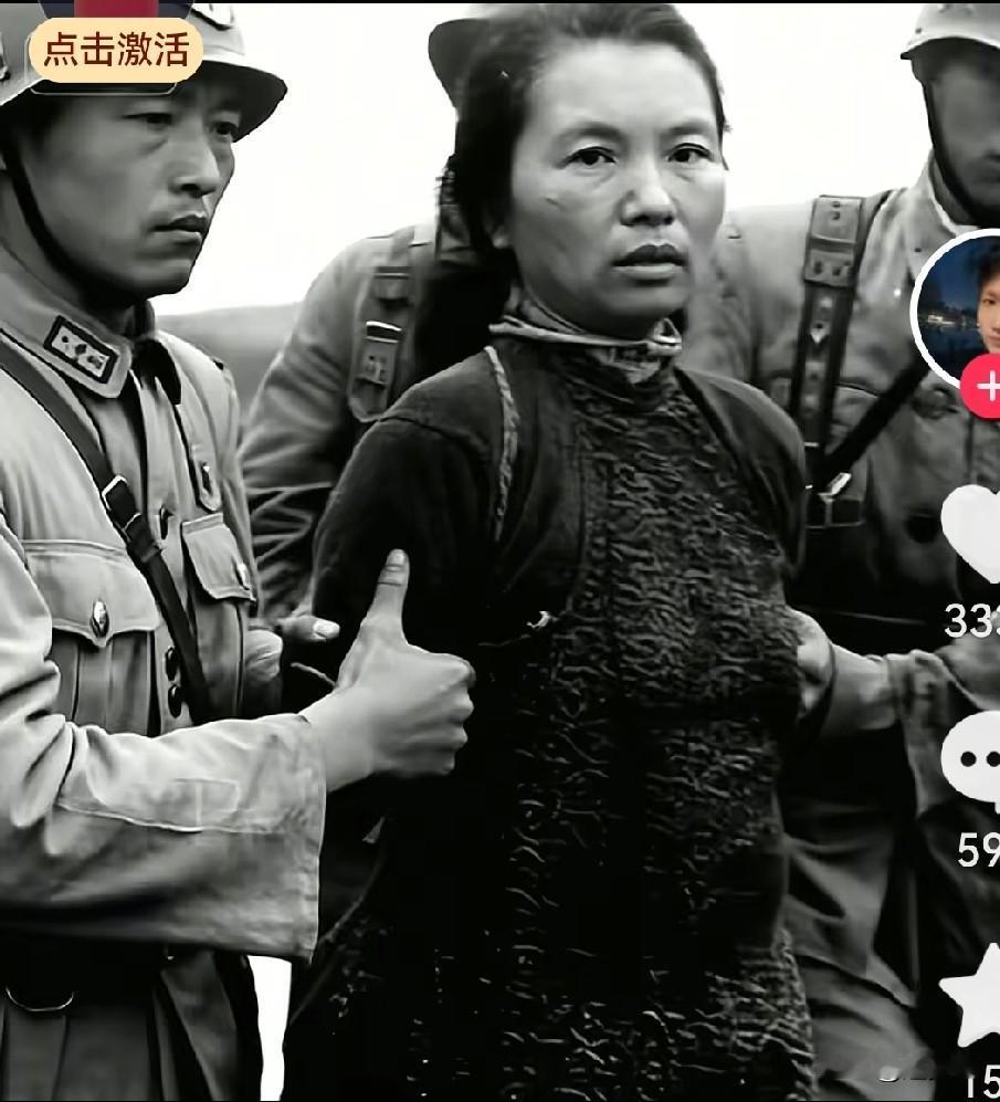 这就是正在央视上映的电视剧《沉默的荣耀》女主角朱枫烈士，这场面是她被押赴刑场的历