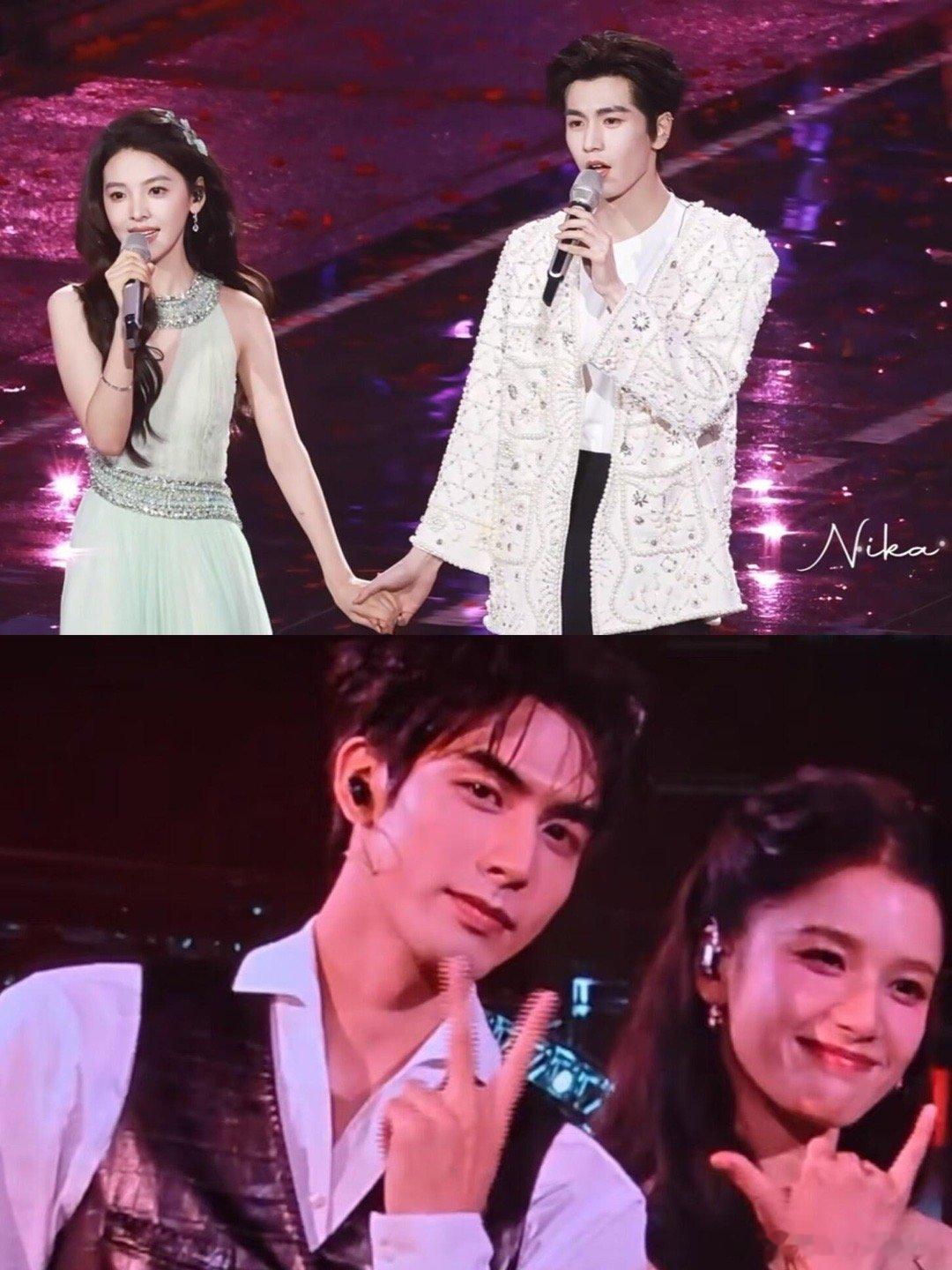 湖南跨年赢麻了！张凌赫宋威龙两对彩排齁甜是谁两对王子公主的彩排视频反复循环找不