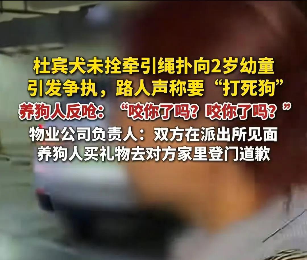 丹阳杜宾犬狗主找到了！有媒体采访了事发小区物业，称双方已在派出所见了面，