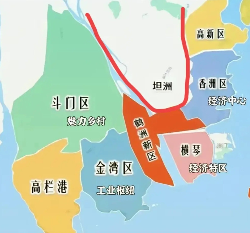 很是揣测广东规划城市界线的用意。东莞的凤岗镇插入到深圳的内部，中山的坦洲镇插入