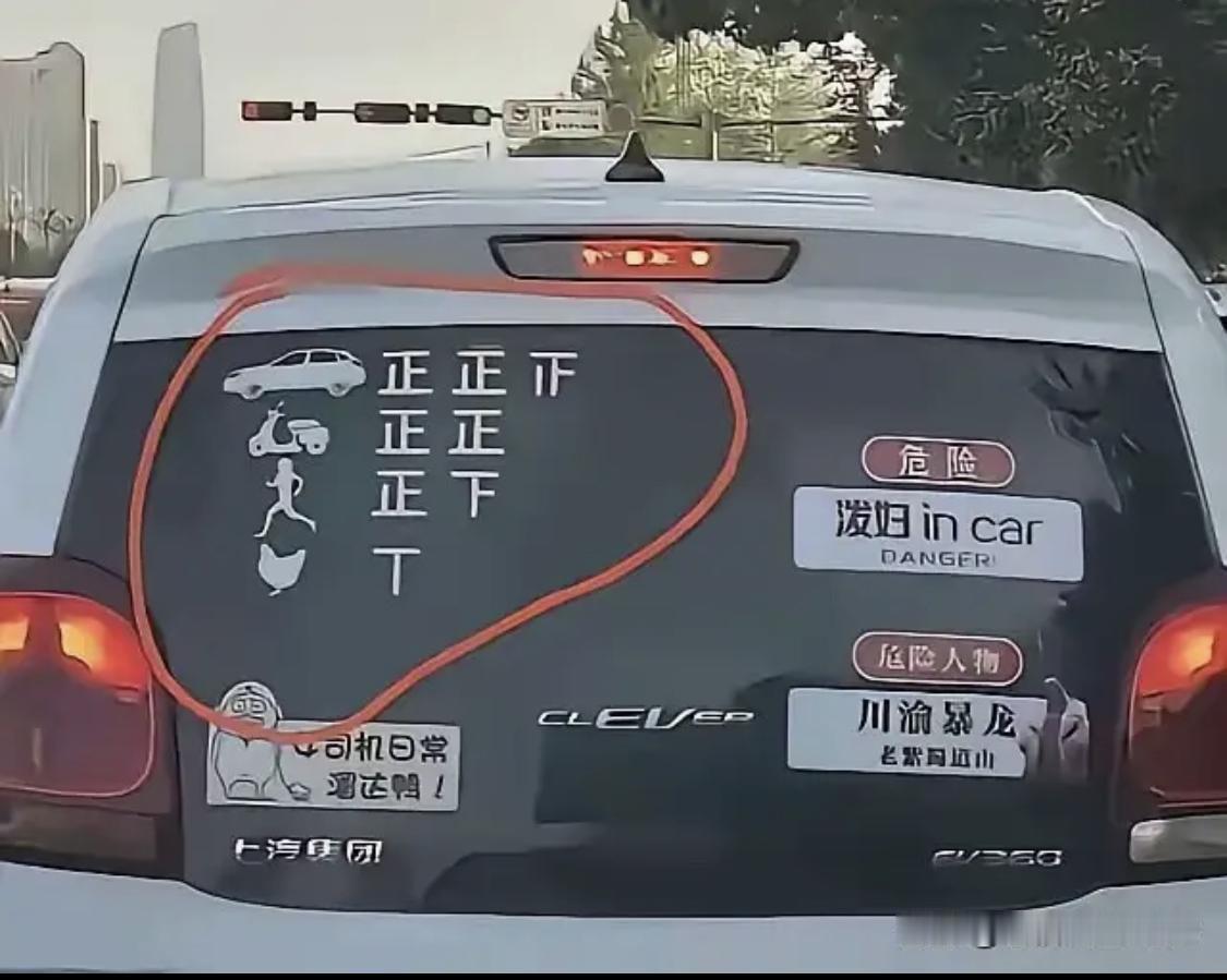这车后面的贴纸是啥意思？没看懂[抠鼻]