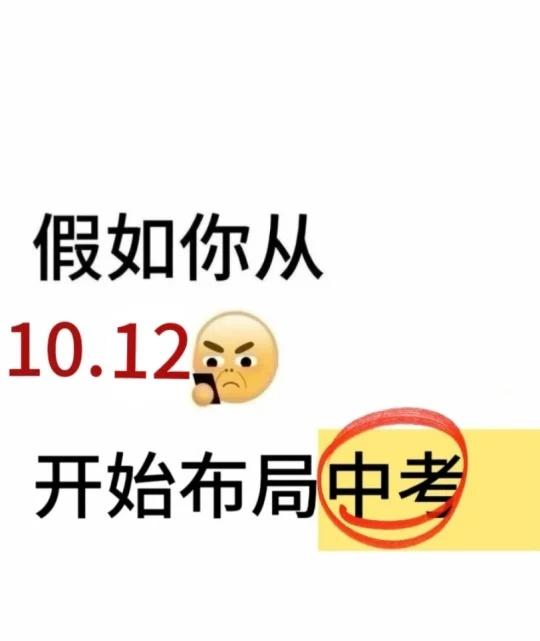 例如你从10.12开始布局中考！！！备战中考学习规划中考复习初中学习方法
