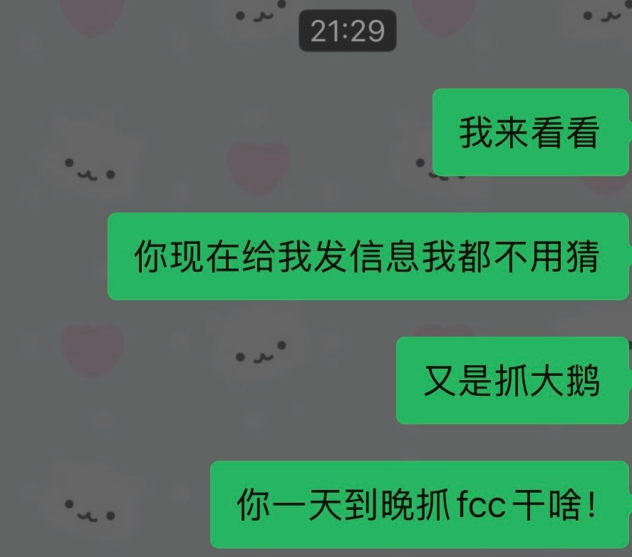 何意味每天对着我抓鹅