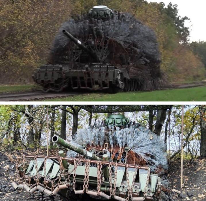 豪猪坦克一夜之间白了头！俄乌冲突前线的装甲力量，在各种无人机的轰炸之下，已经早