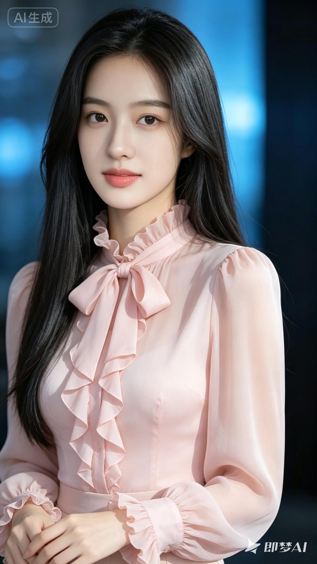 温柔粉裙少女，甜美可人，尽显优雅气质！🌸💖