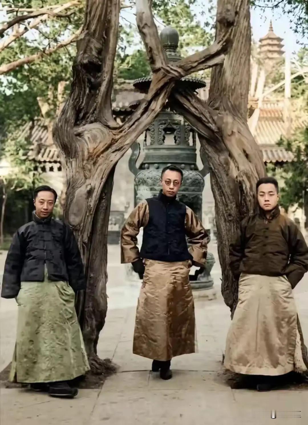 溥仪在襁褓中被拥立，坐上了龙椅，又在穿开裆裤的年纪，宣布退位，成了清朝末代皇帝。退位后，在紫荆城宫院