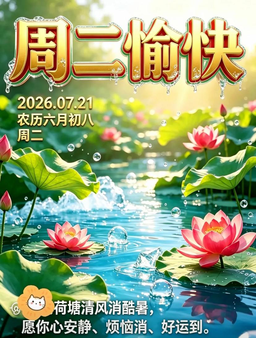🌺2026./7月21日，清风消暑热，人间多和顺🌺☘️💐晨光温柔漫洒人