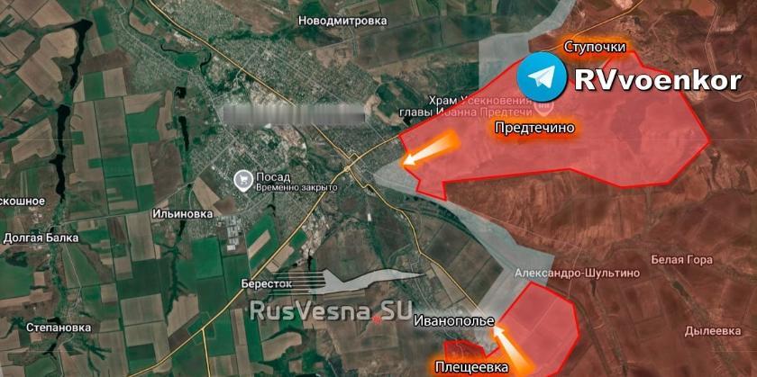 俄军正在收紧红军城的包围圈，特种作战小组正在清剿红军城内的乌军残余。但同时，俄