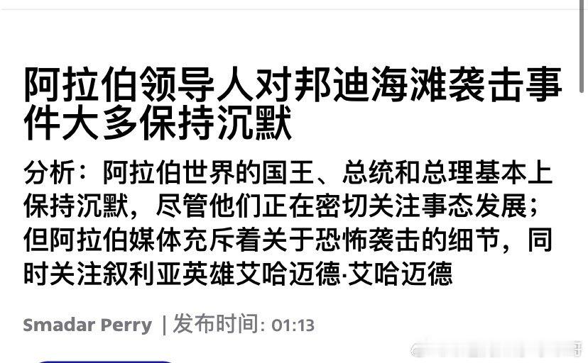 沉默？澳大利亚的犹太人光明节海滩恐袭后，黎巴嫩总统约瑟夫·奥恩是目前唯一一个强烈