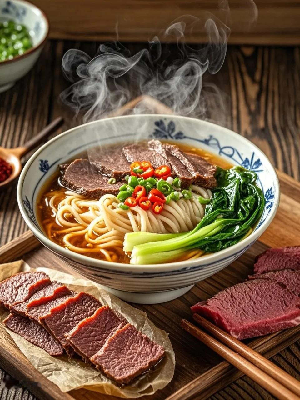 2000年之前，标准的牛肉面里会有三五片一寸见方的牛肉片，如今却基本只有三四粒0