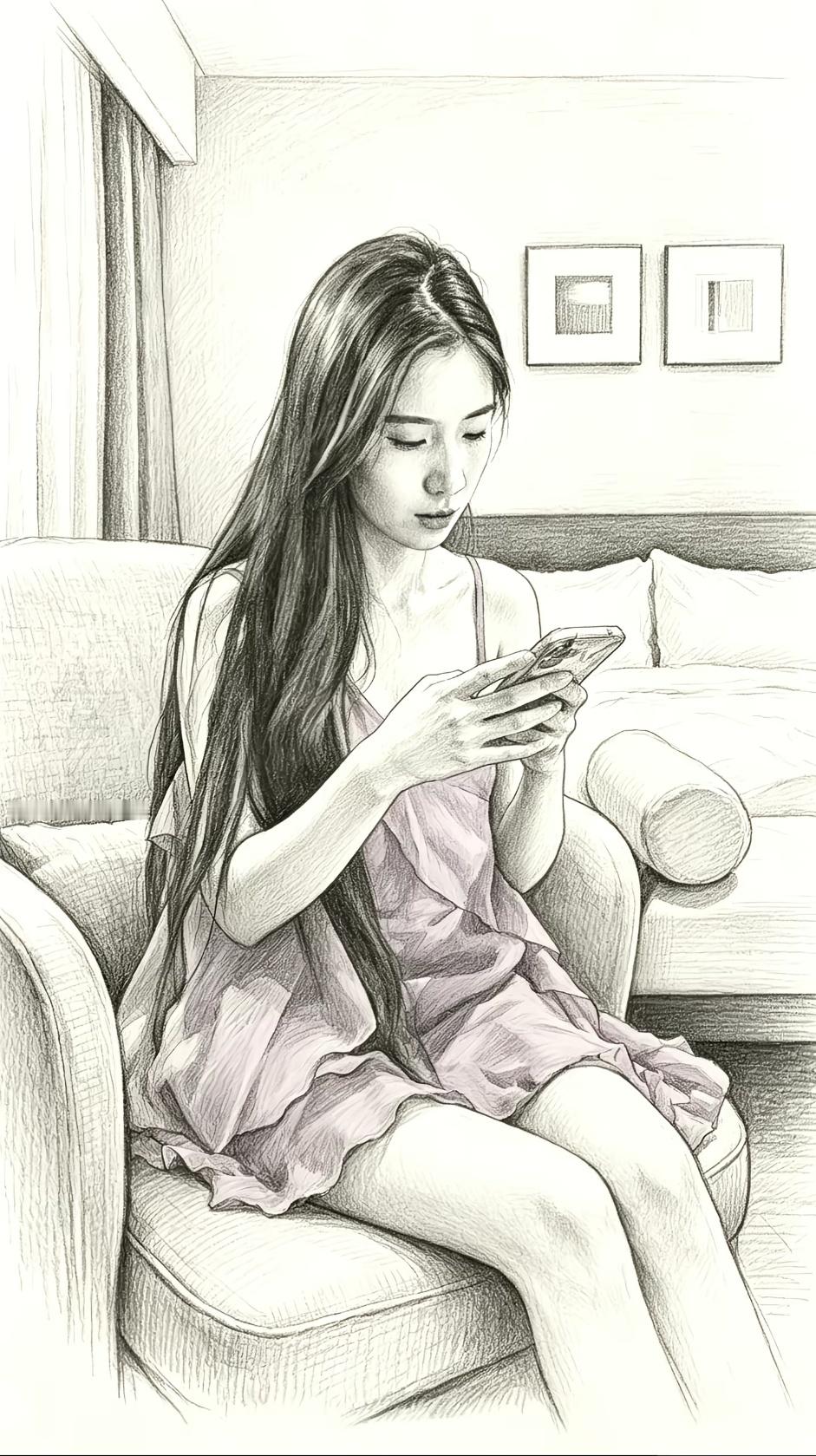总感觉这张素描好像在哪里看过，又想不起来。。