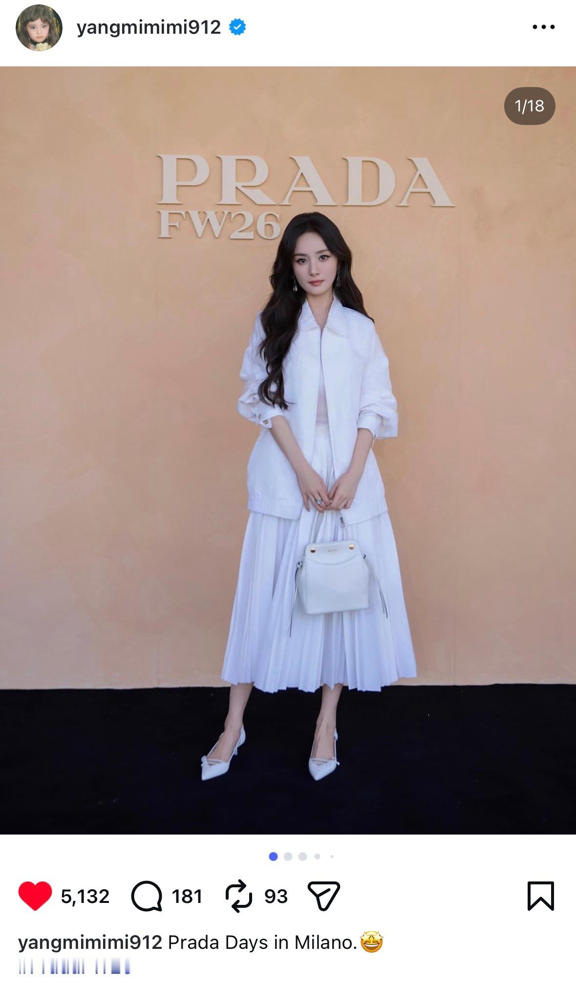 杨幂更新ins18宫格杨幂ins更新！好多新图还有视频啊PradaDays