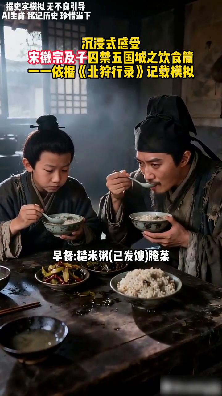 宋徽宗及子囚禁五国城之饮食篇：一日三餐吃什么？沉浸式感受。依据《北狩行录》记载