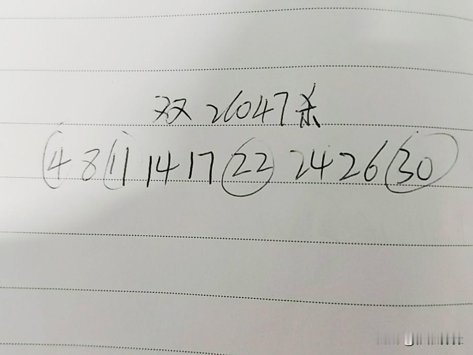 双色球26047期杀码04、08、11、14、17、22、24、26、30上