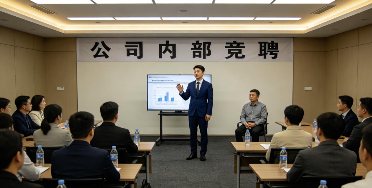 公司搞内部竞聘，岗位是个小组长。老员工阿杰业务能力最强，但没报名。反倒是刚来一