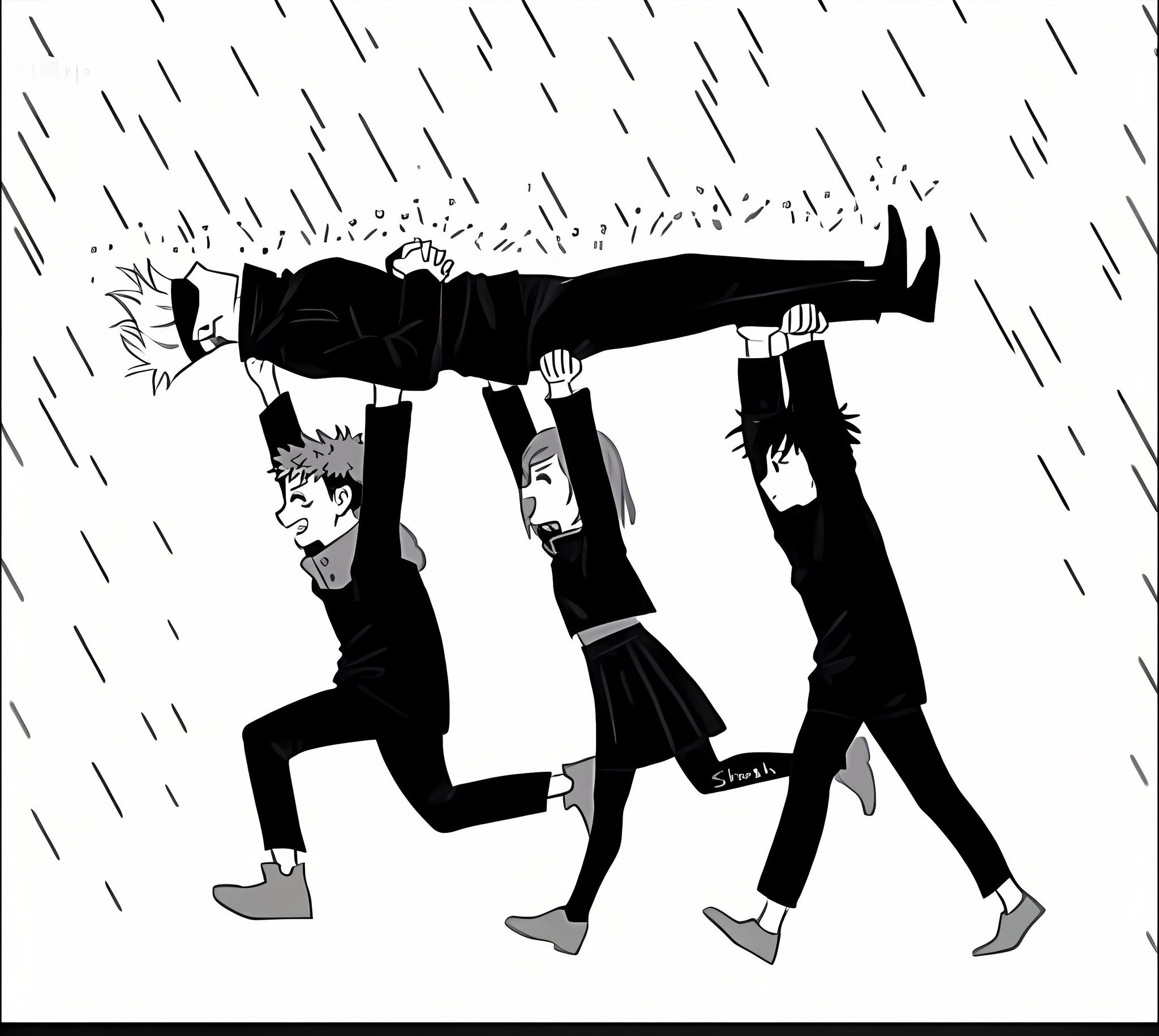 咒术回战动漫仲夏狂欢季雨天使用五条悟无限的最佳场景.绘：Dahaka_x暑期片单