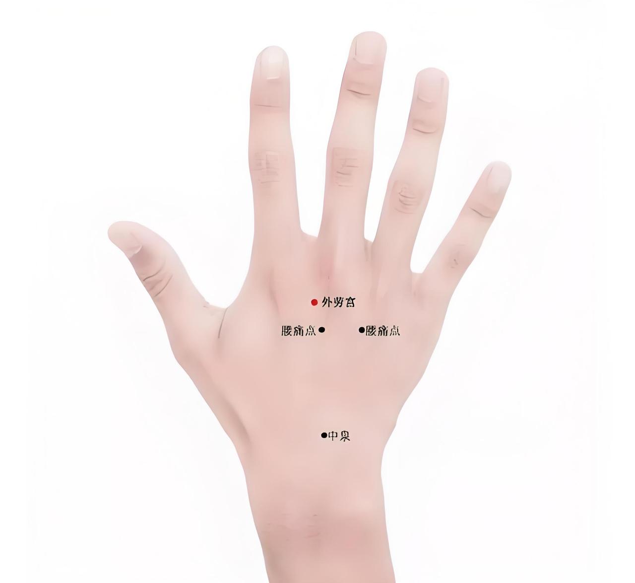 【奇穴，有奇效】1、穴名：下都（经外奇穴、八邪穴之一）主治：发烧。 手背四、