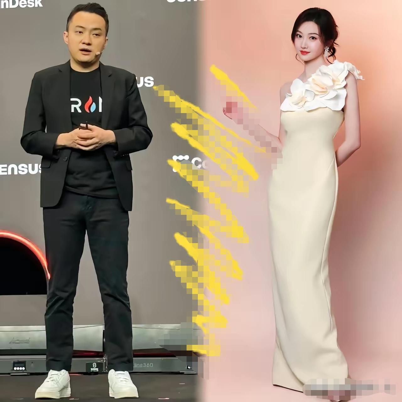这个男人的除了有钱，哪哪都配不上景甜。头大身小一点也不协调。看上半身还过得去，可