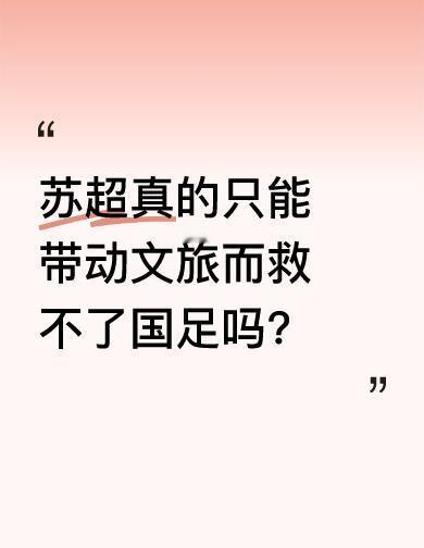 孙继海说苏超带不动国足,这话对一半。真没人踢球,国家队再砸钱也是空中楼阁。广