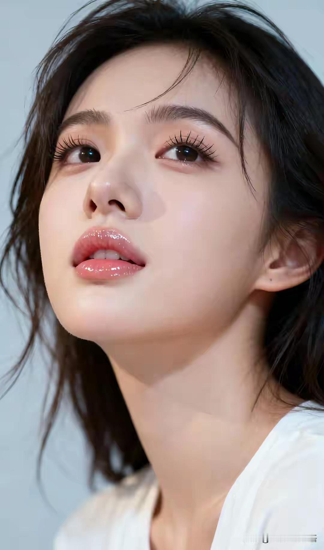 温柔甜美的少女，散发着自然的光彩