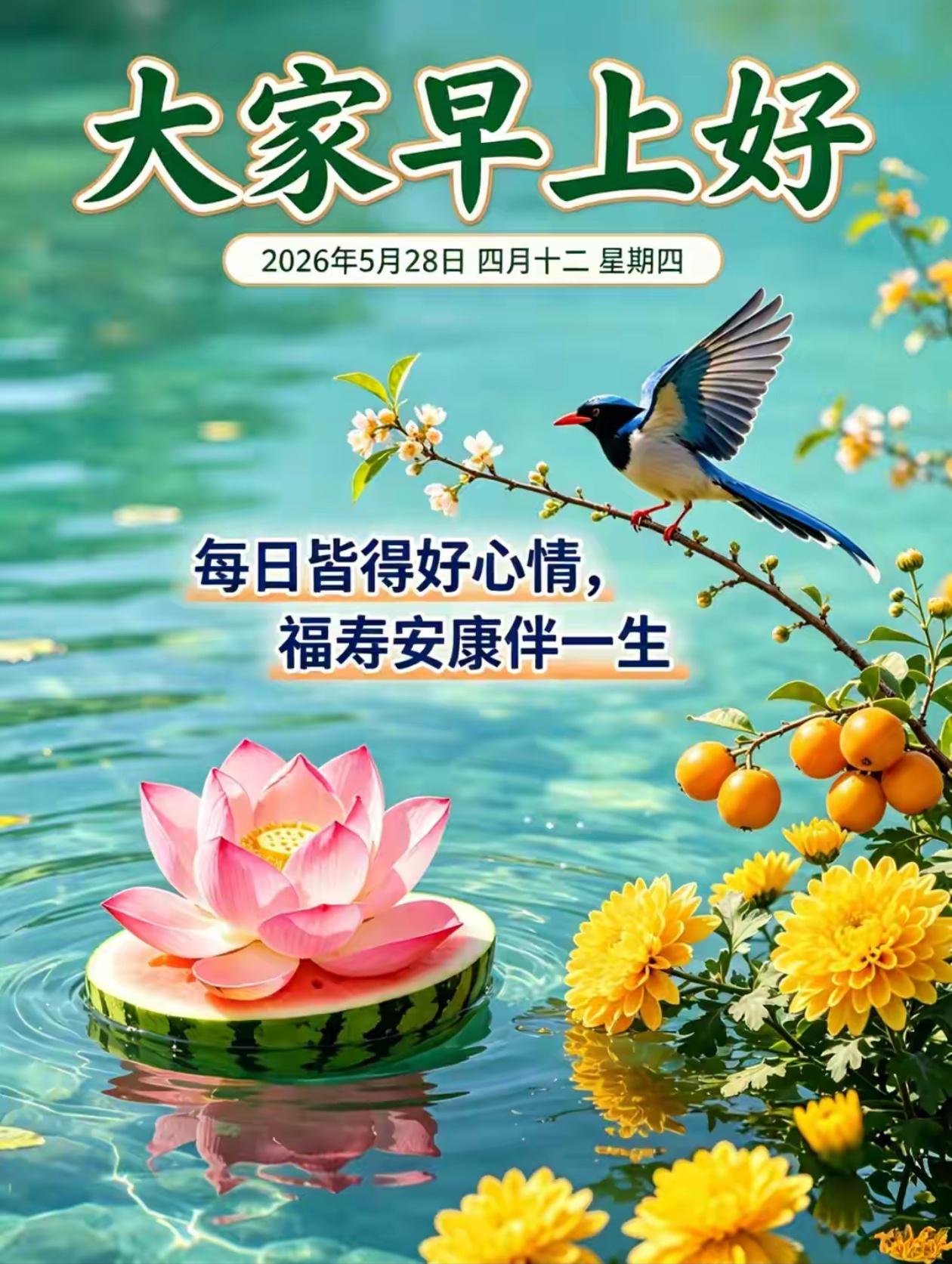 🌺☘️5./28.清风拂心绪.晨光暖日常🌺🌻朝露凝香，浅阳暖心，日子