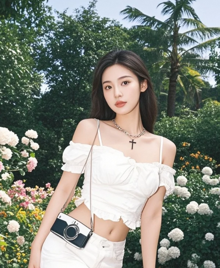 微笑如花，她在夏天悄然绽放