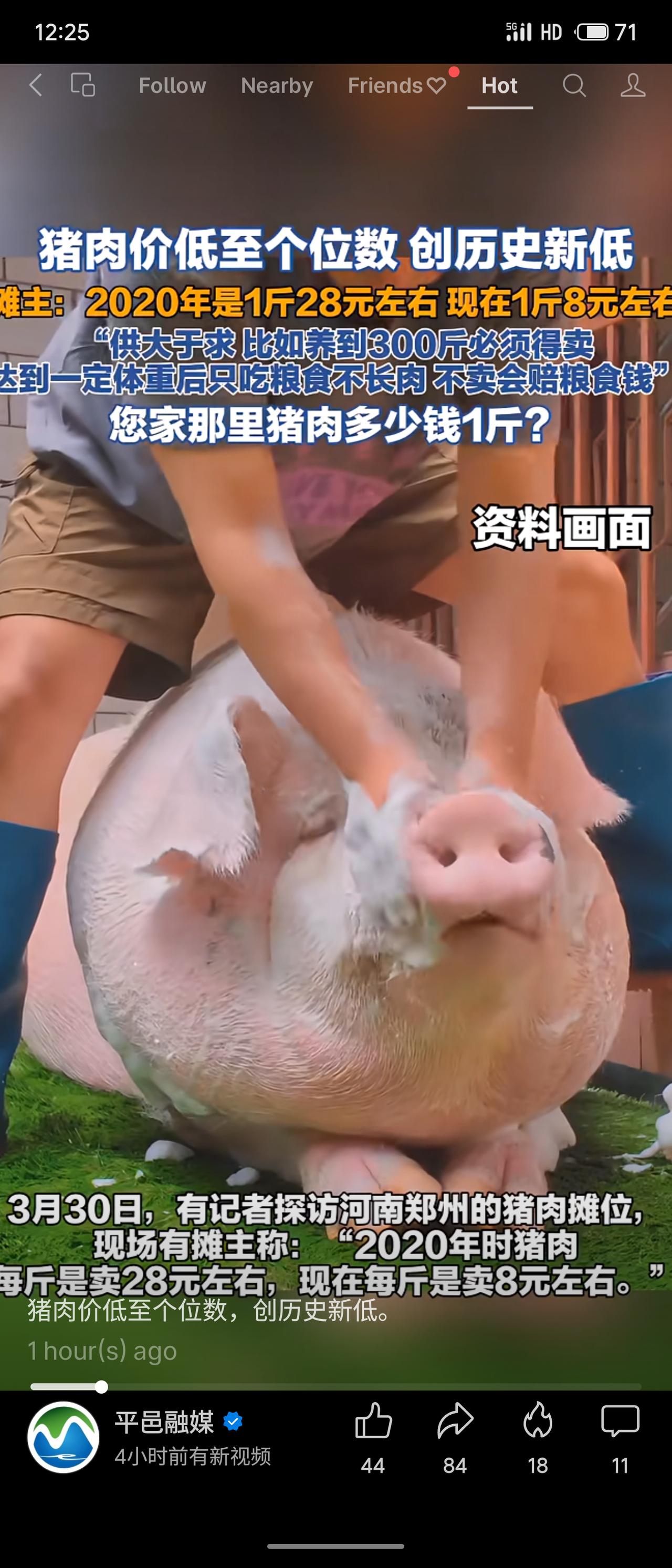 近期猪肉价格跌至每斤8元左右，创历史新低，与2020年每斤28元的高位形成鲜明对