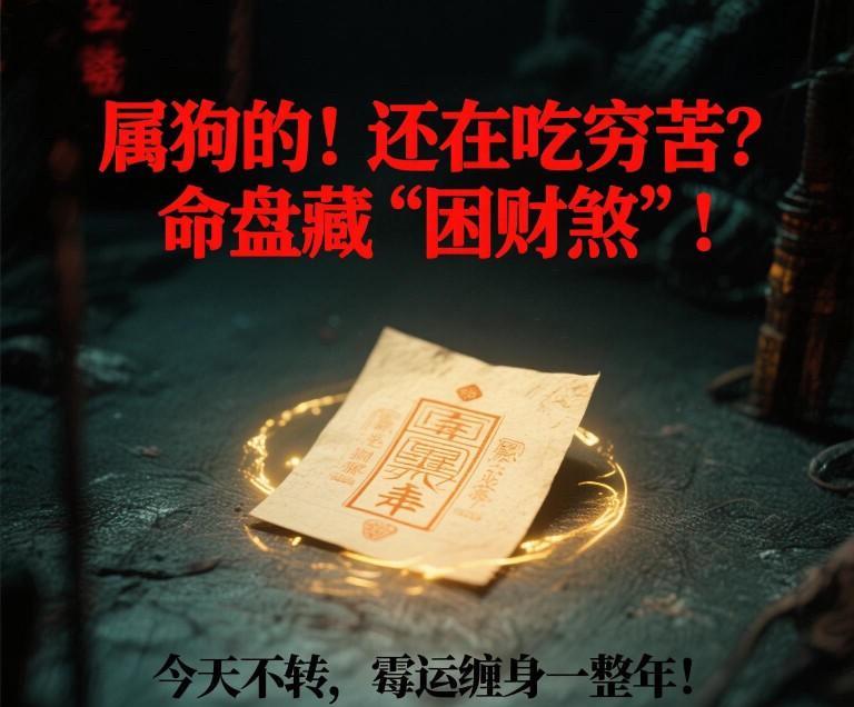 属狗的还在吃穷苦命盘藏“困财煞”今天不转霉运缠身一整年速点解锁转运符，