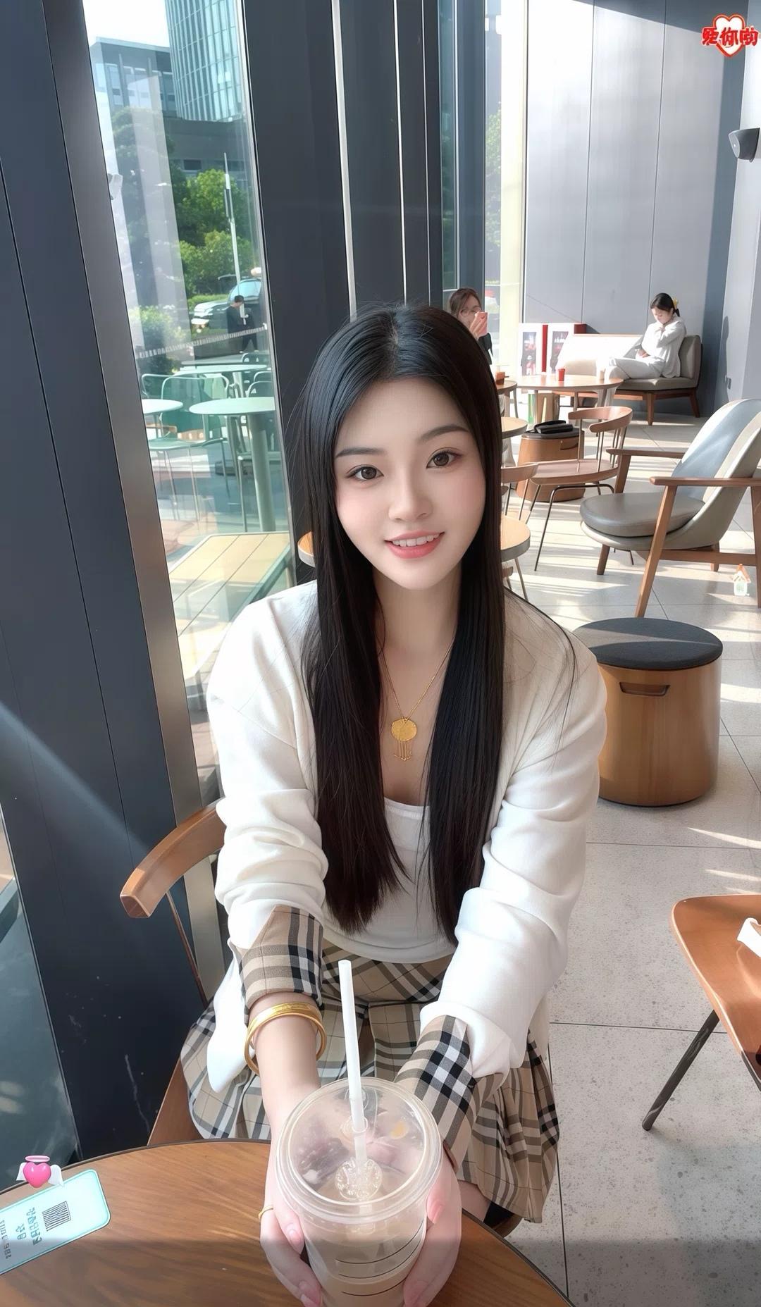 阳光洒进咖啡馆，享受美好时光