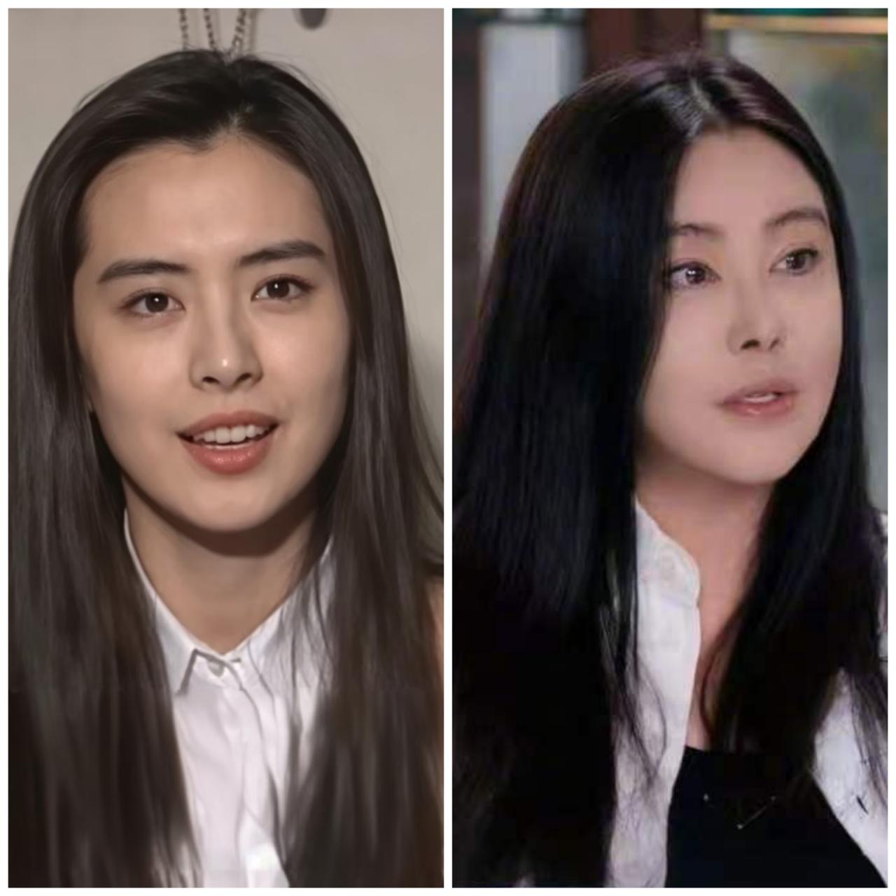王祖贤从26岁到59岁，面目五官声音全变了，唯一不变的是一头茂密垂顺的黑发。