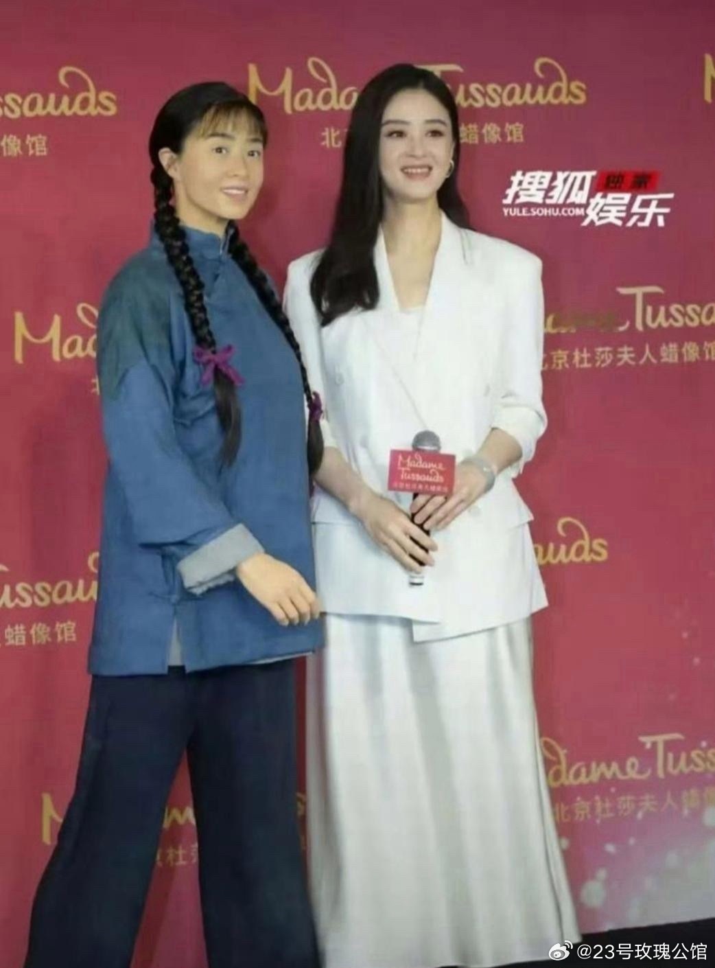 蒋欣的蜡像，应该是所有明星里最不像的。