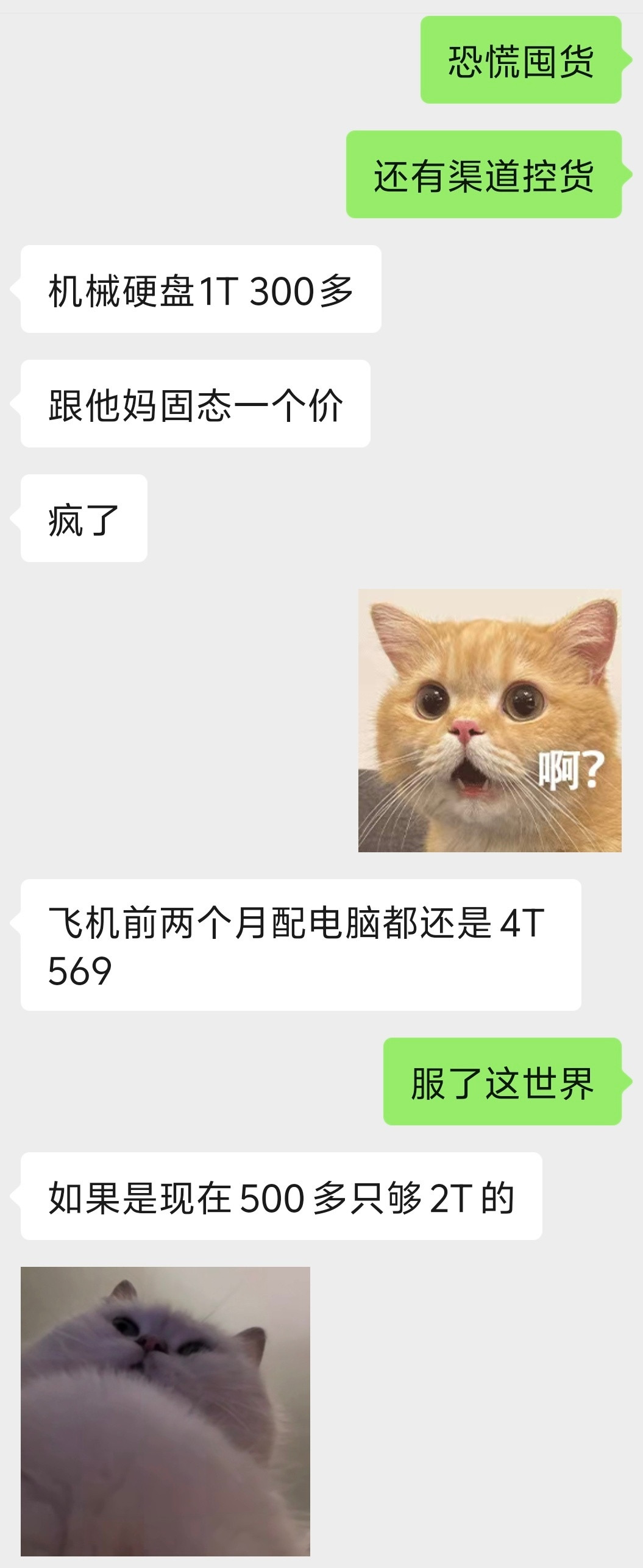 手机内存是金子做的吗我是真的受害者🥲去年配电脑那会内存硬盘就贵,忍了一年以为能