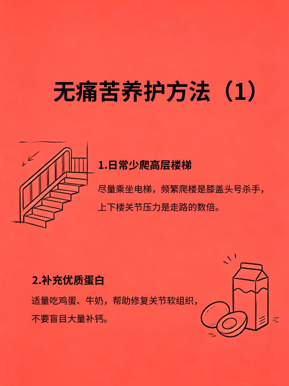 上楼梯膝盖咔咔响？过来人亲测管用的养护法每次爬楼梯、爬山，膝盖咔咔弹响，偶尔还